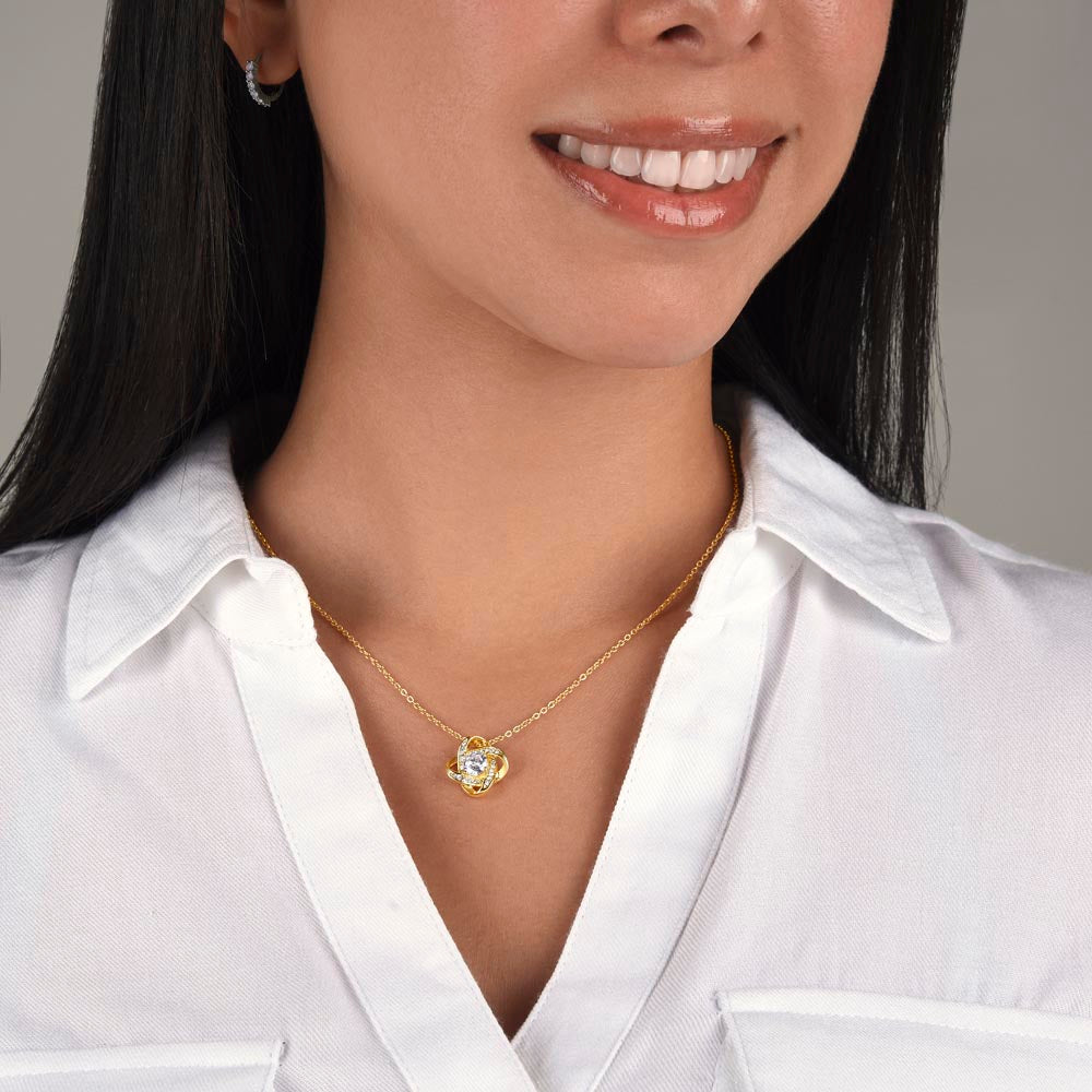 To My Basketball Granddaughter - Love Knot Necklace
