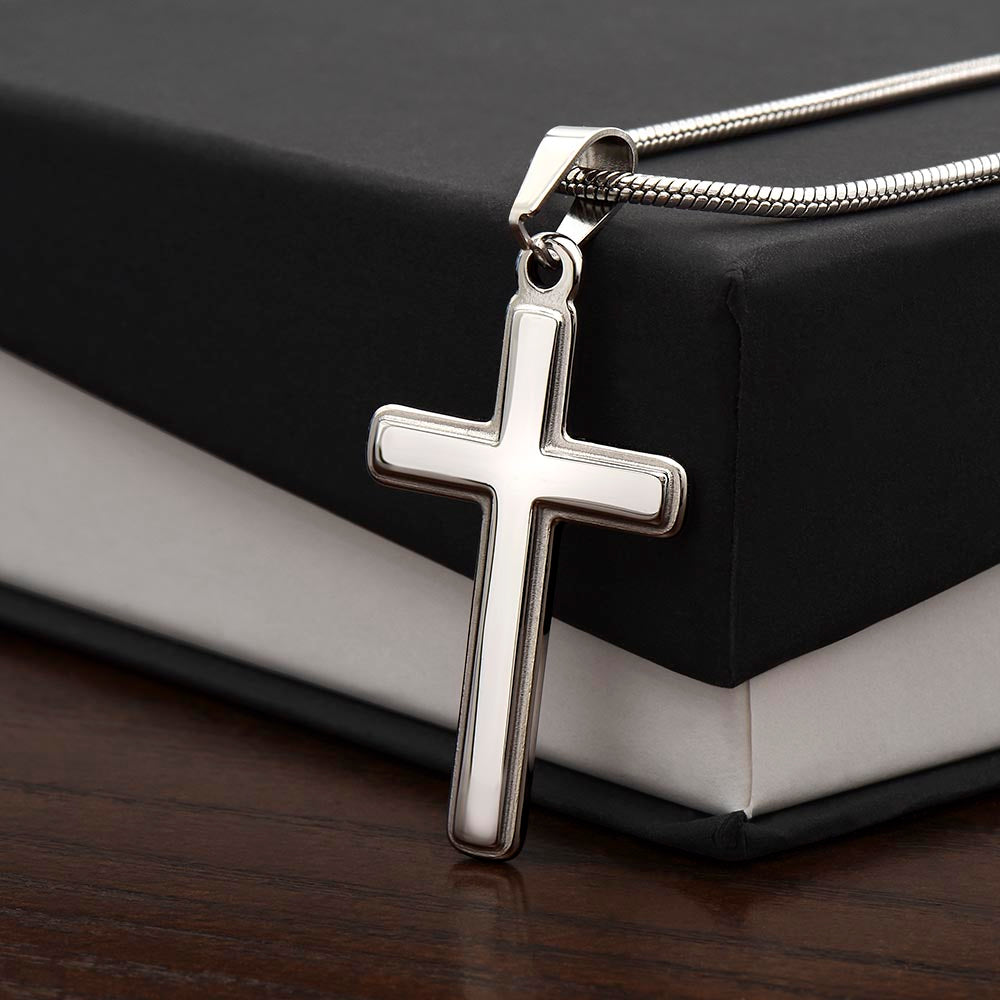 To My Baseball Grandson - Cross Necklace