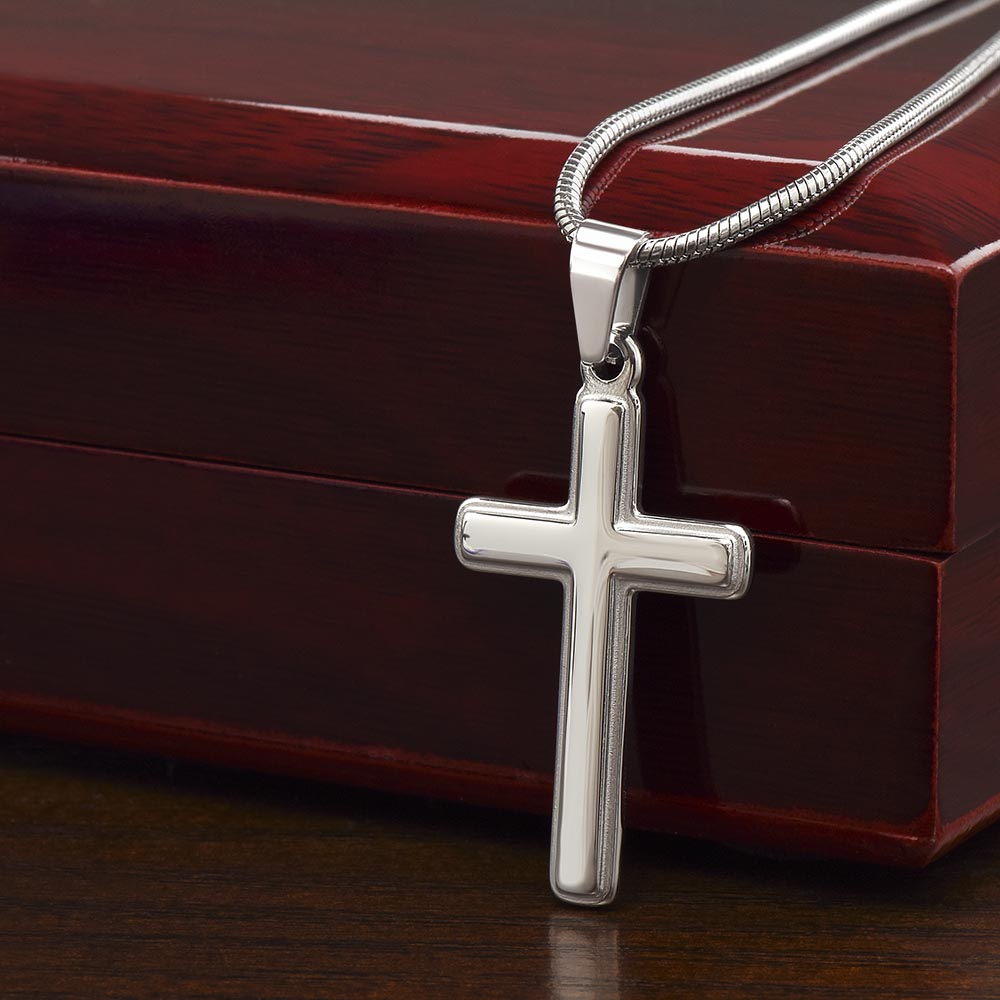 To My Baseball Grandson - Cross Necklace