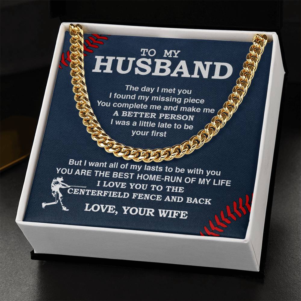 Cuban Link Necklace - To My Husband - Athlete's Gift Shop