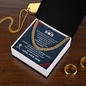 To Baseball Son - Love Mom Test Cuban link artswapper - Athlete's Gift Shop