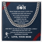 To Baseball Son - Love Mom Test Cuban link artswapper - Athlete's Gift Shop