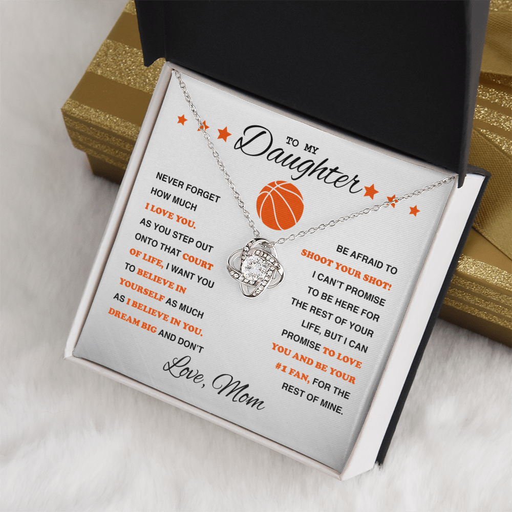 To My Basketball Granddaughter - Love Knot Necklace - Athlete's Gift Shop