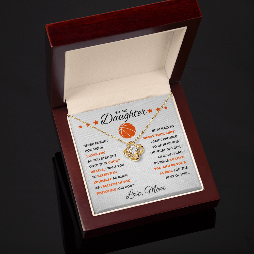 To My Basketball Granddaughter - Love Knot Necklace - Athlete's Gift Shop