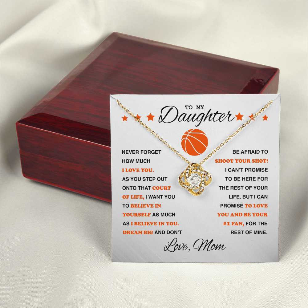 To My Basketball Granddaughter - Love Knot Necklace - Athlete's Gift Shop