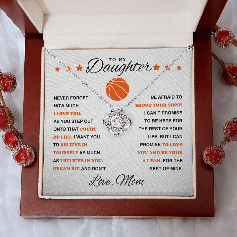 To My Basketball Granddaughter - Love Knot Necklace - Athlete's Gift Shop