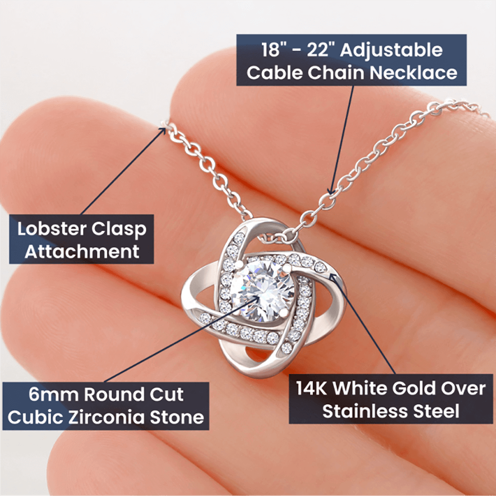 To My Basketball Granddaughter - Love Knot Necklace - Athlete's Gift Shop