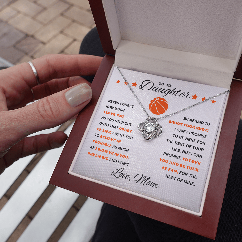 To My Basketball Granddaughter - Love Knot Necklace - Athlete's Gift Shop