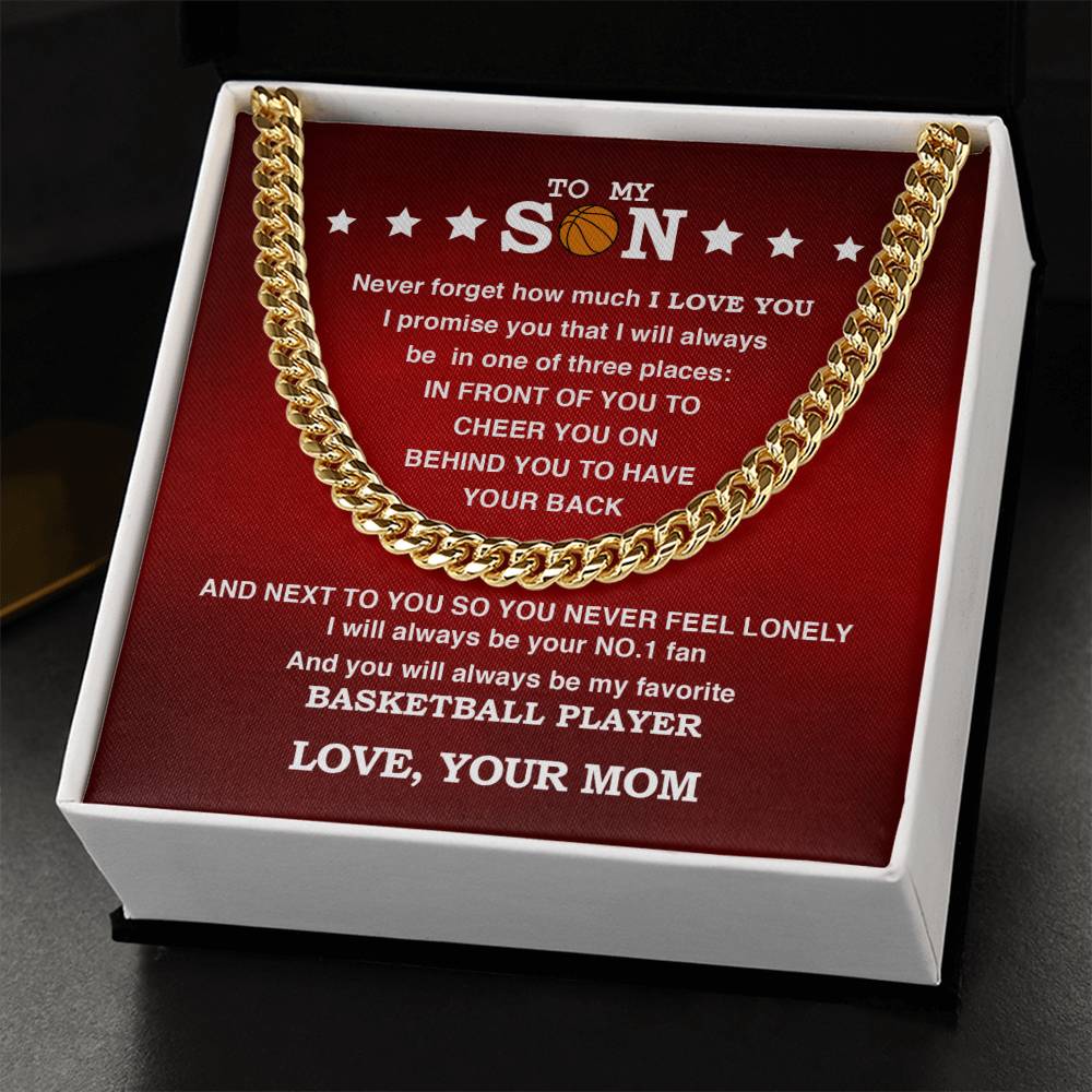 To My Basketball Son, Biggest Fan, From Mom - Athlete's Gift Shop