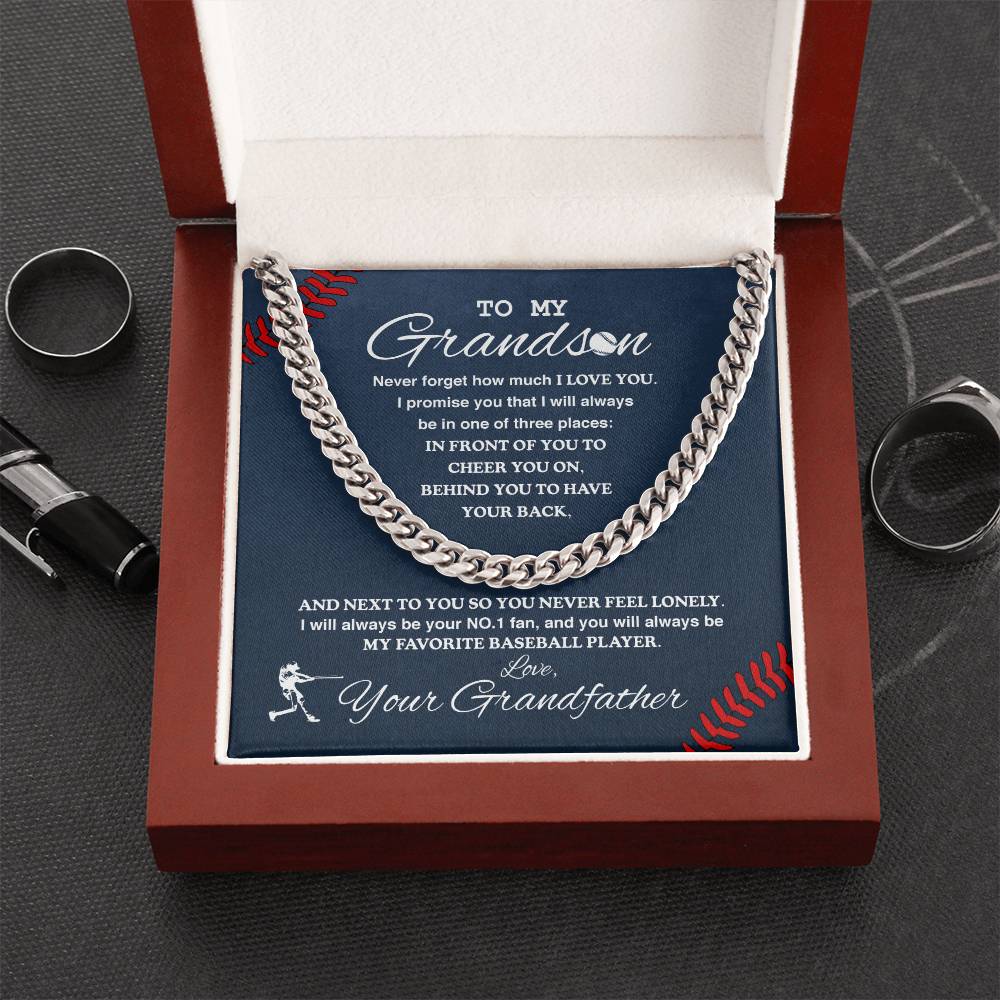 To My Grandson - #1 Fan, Personalized Ending - Athlete's Gift Shop