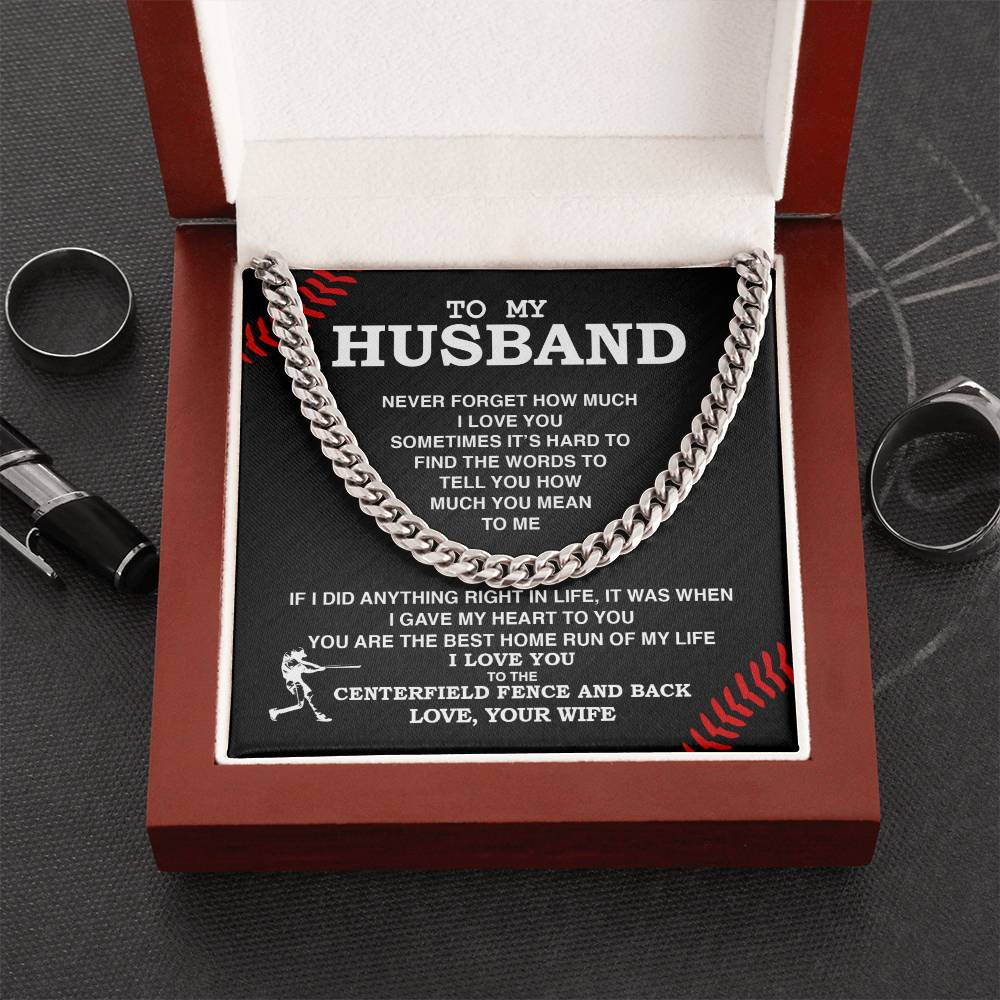 To My Husband - Best Home Run, Never Forget - Athlete's Gift Shop