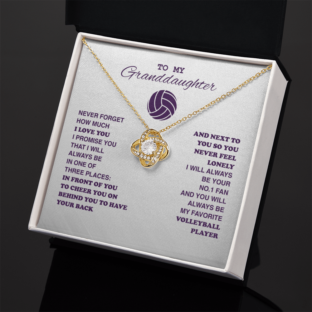 To My Volleyball Granddaughter - Love Knot Necklace - Athlete's Gift Shop