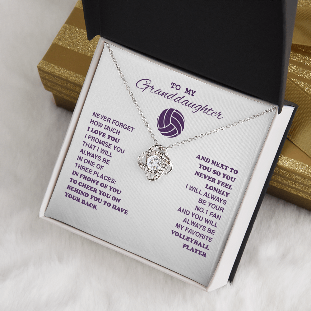 To My Volleyball Granddaughter - Love Knot Necklace - Athlete's Gift Shop