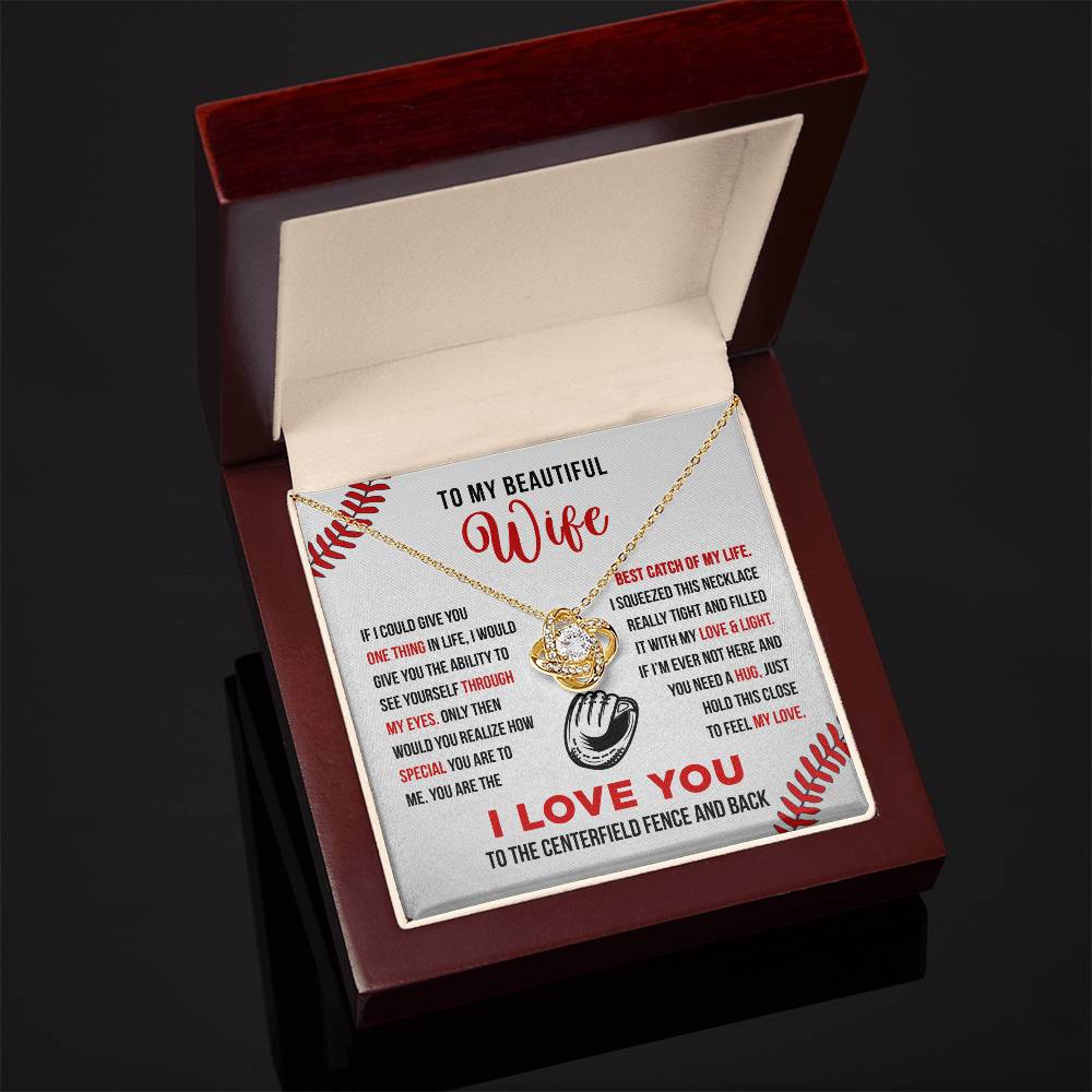 To My Wife - Best Catch - Love Knot Necklace - Athlete's Gift Shop
