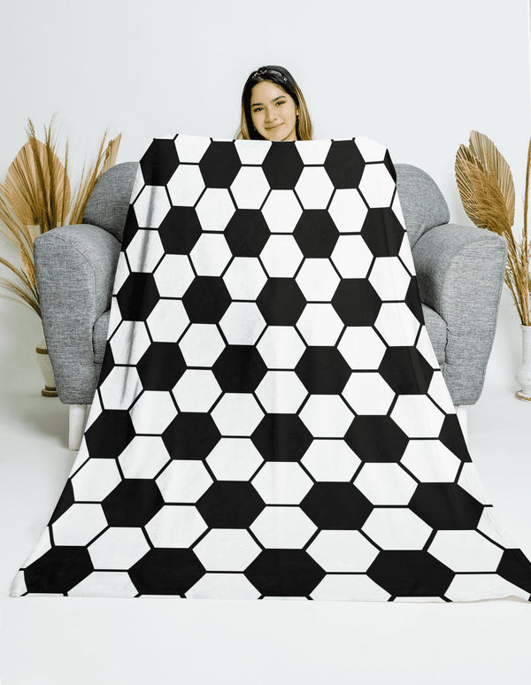 Soccer Plush Blanket Athlete's Gift Shop
