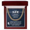 Cuban Link Necklace - My Football Son, #1 Fan, From Mom