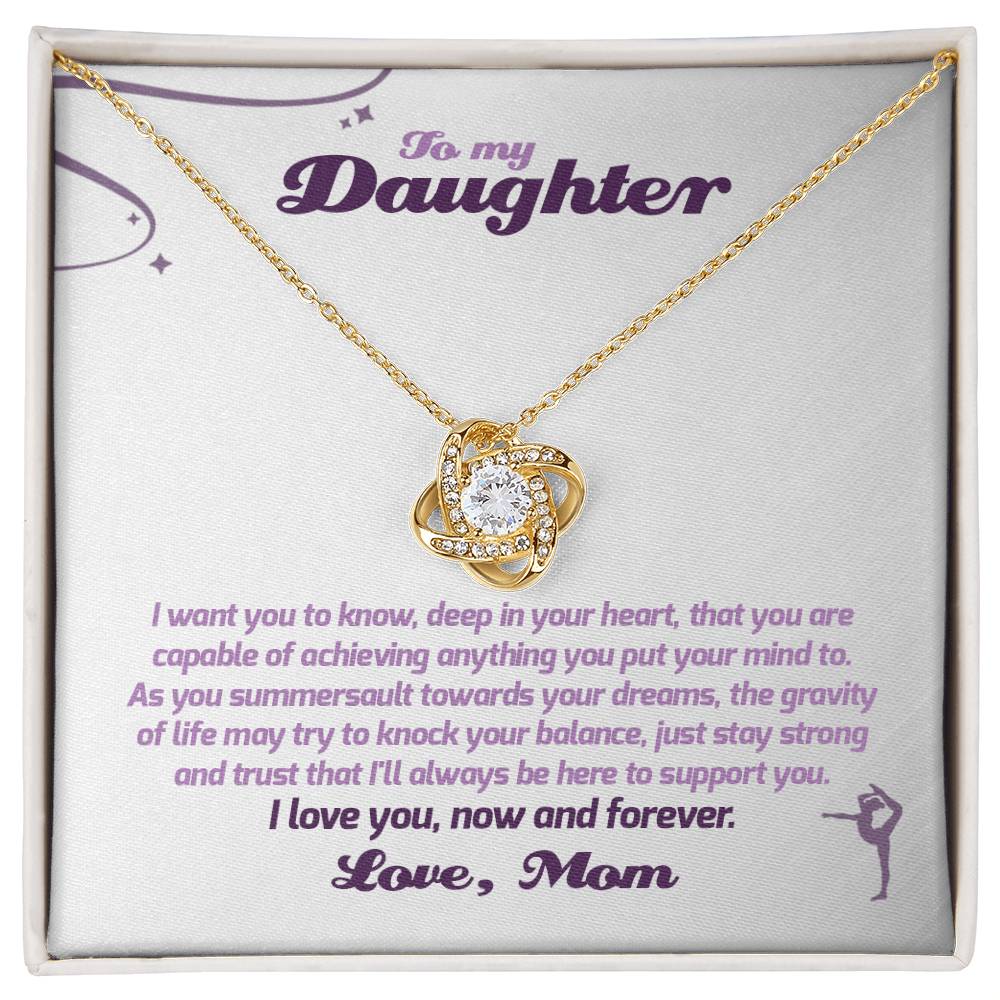 To My Gymnastics Daughter - Love Knot Necklace