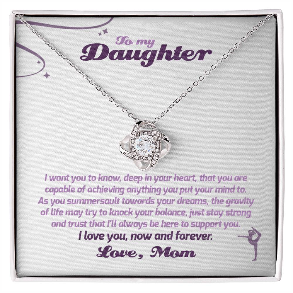 To My Gymnastics Daughter - Love Knot Necklace