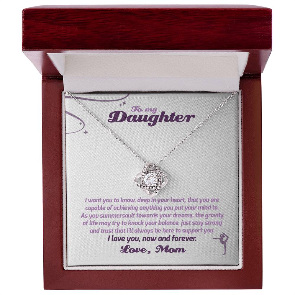 To My Gymnastics Daughter - Love Knot Necklace