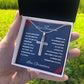 To My Baseball Grandson - Cross Necklace