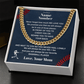 Baseball Gift - Cuban Link Necklace with Personalized Message - Athlete's Gift Shop