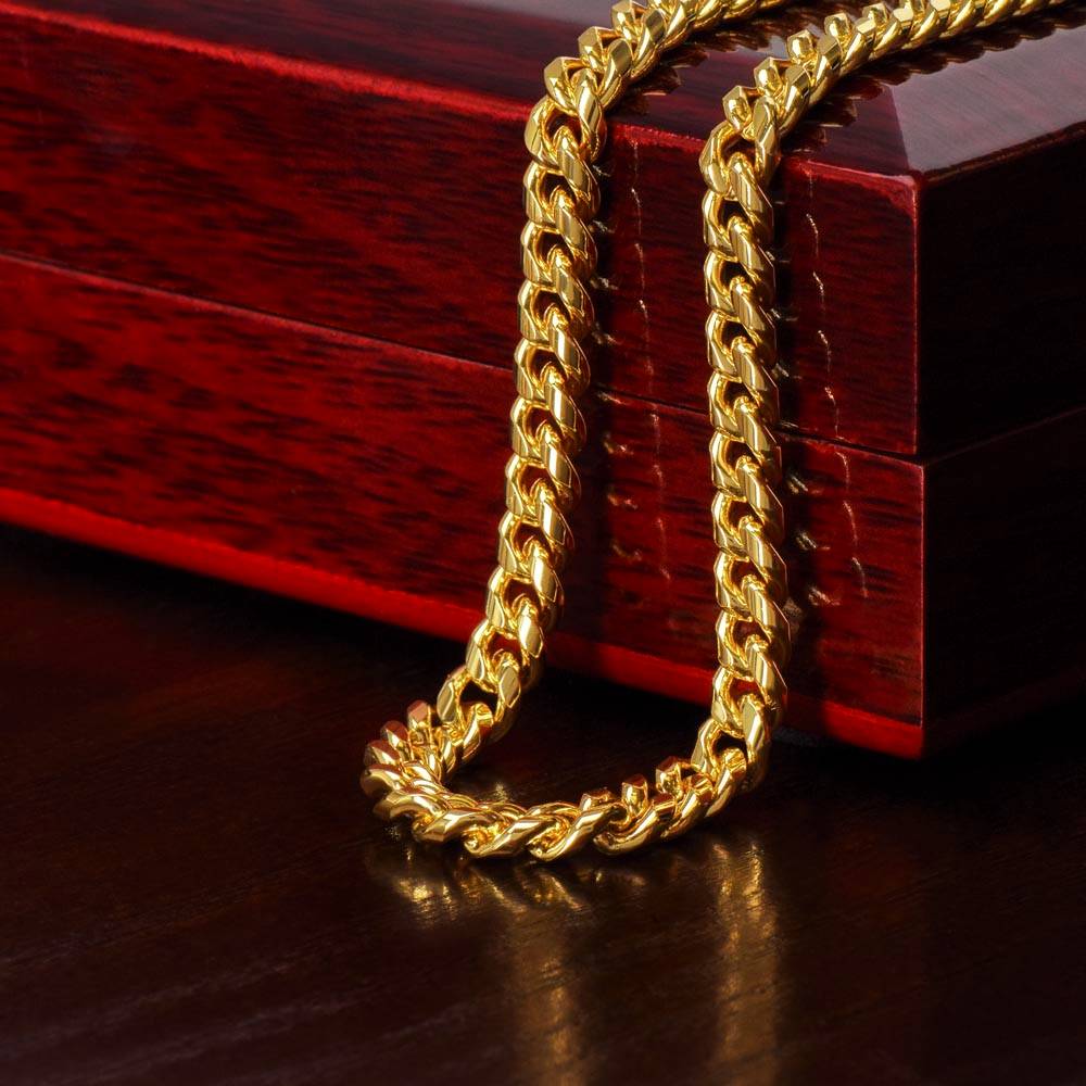 Baseball Necklace Cuban Link Chain in Luxury Box - Athlete's Gift Shop