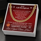 Basketball Gift – Cuban Link Necklace with Personalized Message - Athlete's Gift Shop