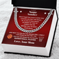 Basketball Gift – Cuban Link Necklace with Personalized Message Box - Athlete's Gift Shop