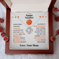 Basketball Gift - Love Knot Necklace with Personalized Message Box - Athlete's Gift Shop