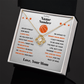 Basketball Gift - Love Knot Necklace with Personalized Message Box - Athlete's Gift Shop