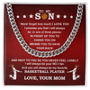 Cuban Link Necklace - My Basketball Son, 1 Fan, Love Mom - Athlete's Gift Shop