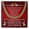 Cuban Link Necklace - My Basketball Son, 1 Fan, Love Mom - Athlete's Gift Shop
