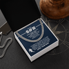 Cuban Link Necklace - My Football Son, 1 Fan, From Mom_181 - Athlete's Gift Shop
