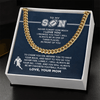 Cuban Link Necklace - My Football Son, 1 Fan, From Mom_181 - Athlete's Gift Shop