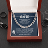 Cuban Link Necklace - My Football Son, 1 Fan, From Mom_181 - Athlete's Gift Shop