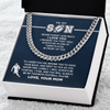 Cuban Link Necklace - My Football Son, 1 Fan, From Mom_181 - Athlete's Gift Shop