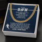 Cuban Link Necklace - My Football Son, #1 Fan, From Mom - Athlete's Gift Shop