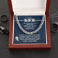 Cuban Link Necklace - My Football Son, #1 Fan, From Mom - Athlete's Gift Shop