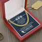 Cuban Link Necklace - My Football Son, Achieve Anything - Athlete's Gift Shop