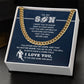 Cuban Link Necklace - My Football Son, Achieve Anything - Athlete's Gift Shop