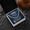Cuban Link Necklace - My Football Son, Achieve Anything, To the End Zone - Athlete's Gift Shop