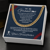 Cuban Link Necklace - To My Baseball Grandson, 1 Fan, Love Grandfather - Athlete's Gift Shop