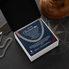 Cuban Link Necklace - To My Baseball Grandson, 1 Fan, Love Grandfather - Athlete's Gift Shop