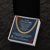 Cuban Link Necklace - To My Baseball Grandson, 1 Fan, Love Grandfather - Athlete's Gift Shop