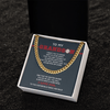 Cuban Link Necklace - To My Baseball Grandson, Achieve Anything, Always Home Base - Athlete's Gift Shop