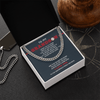 Cuban Link Necklace - To My Baseball Grandson, Achieve Anything, Always Home Base - Athlete's Gift Shop