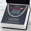 Cuban Link Necklace - To My Baseball Grandson, Achieve Anything, Always Home Base - Athlete's Gift Shop
