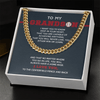 Cuban Link Necklace - To My Baseball Grandson, Achieve Anything, Always Home Base - Athlete's Gift Shop