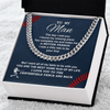 Cuban Link Necklace - To My Baseball Man, The Day I Met You - Athlete's Gift Shop