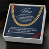 Cuban Link Necklace - To My Baseball Man, The Day I Met You - Athlete's Gift Shop